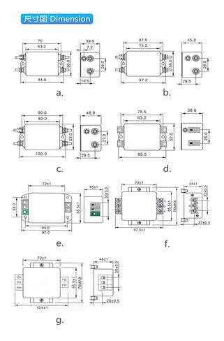 CW4EL2-10A/20A/30A/40A-S Double-Stage Bolt Power Filter Single-Phase AC 220V Anti-Interference Frequency Harmonic(CW4EL2-10A -S Double Stage Bolt) in Saudi Arabia