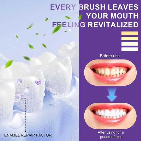 Purple Toothpaste for Teeth Whitening, Teeth Whitening Toothpaste, Tooth Stain Removal, Tooth Stain Removal Colour Corrector in Kuwait