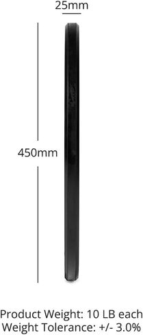 ألواح ممتصة للصدمات الأولمبية باللون الأسود من سلسلة تيتان فيتنس بوزن 10 رطل، جزء خارجي من المطاط المتين مع قلب فولاذي، لوحة رفع الأثقال وتدريبات القوة in Kuwait