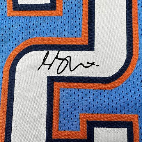 Facsimile Autographed Shai Gilgeous-Alexander SGA Oklahoma City Blue Reprint Laser Auto Basketball Jersey Size Men's XL in Saudi Arabia