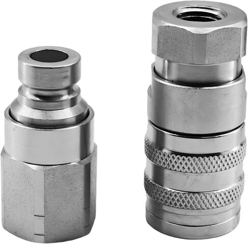 1/4" NPT X 1/4" Body Flat Face Hydraulic Quick Connect Coupler Set, ISO 16028 Standard in Saudi Arabia
