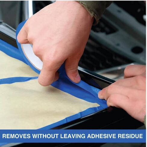 شريط لاصق للرسام الأزرق متعدد الأسطح من LAUCO، التصاق متوسط، مقاوم للأشعة فوق البنفسجية، إزالة نظيفة، 0.94 بوصة × 60 ياردة، مثالي للطلاء الداخلي والخارجي، والزخرفة، والجدران، 3 بكرات in Kuwait