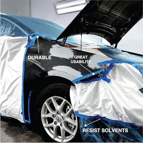 شريط لاصق للرسام الأزرق متعدد الأسطح من LAUCO، التصاق متوسط، مقاوم للأشعة فوق البنفسجية، إزالة نظيفة، 0.94 بوصة × 60 ياردة، مثالي للطلاء الداخلي والخارجي، والزخرفة، والجدران، 3 بكرات in Kuwait