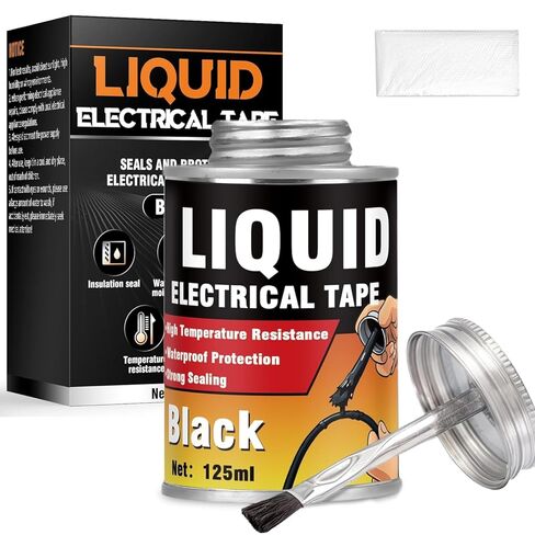Liquid Electrical Tape, Quick Drying Insulating Electrical Glue, Black Waterproof Wire Glue, High Temperature Resistant; Ideal for Wire Equipment Repair, Automotive, Marine, and Home Use, 4OZ in Kuwait