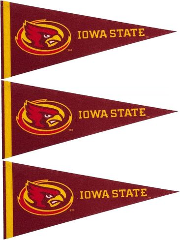 Iowa State Mini Pennants - Size: 4" x 9" - Officially Licensed - 3 Pennants Per Pack in Saudi Arabia