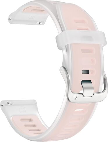 VeveXiao 20mm Jelly Silicone Watch Band Compatible with Garmin Forerunner 570 42mm/Forerunner 165/Vivoactive 6/Vivoactive 5 Band, Silicone Replacement Strap for Venu Sq 2/Approach S50/S44 Strap in Saudi Arabia