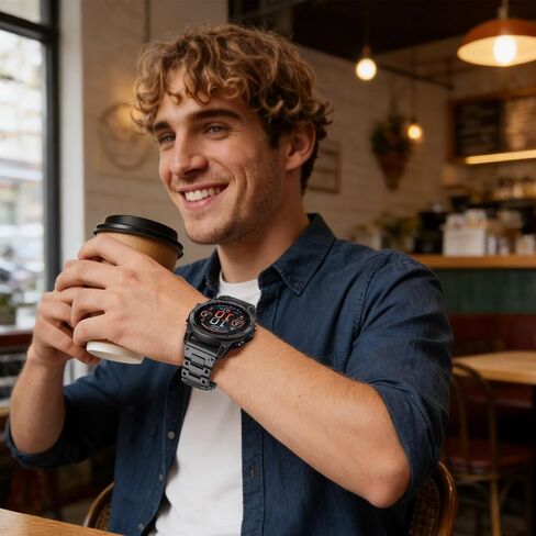 سوار Dhwazz للرجال لساعة Fenix ​​8 51 ملم / 7X / 6X Pro / 5X Plus الذكية، حزام تيتانيوم 26 ملم سريع التركيب لـ Garmin Instinct 3 Solar 50 ملم / Epix Pro 51 ملم in Kuwait