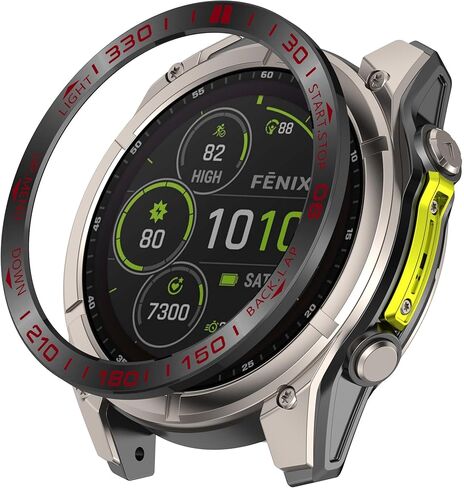 Upgrade Stainless Steel Bezel Ring Compatible with Garmin Fenix 8 Pro/8 AMOLED Solar 43mm 47mm 51mm Replacement Scratch Resistant Cover Ring for Fenix 8 Series Smartwatch (Silver-Grey, AMOLED 51mm) in Saudi Arabia