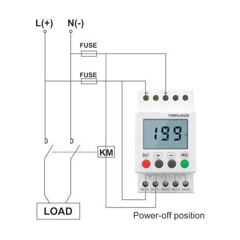AC DC قابل للتعديل فوق وتحت الجهد حامي مرحلة واحدة Din السكك الحديدية مراقبة حماية التتابع in Kuwait