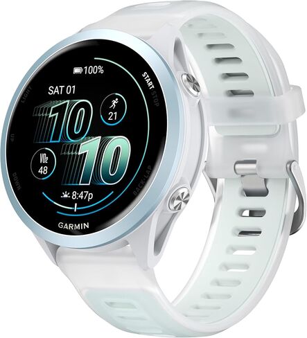 سوار ساعة VeveXiao 20 مم من السيليكون الجيلي متوافق مع Garmin Forerunner 570 42 مم/Forerunner 165/Vivoactive 6/Vivoactive 5، حزام بديل من السيليكون لحزام Venu Sq 2/Approach S50/S44 in Kuwait