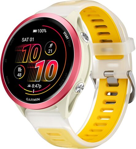 VeveXiao 20mm Jelly Silicone Watch Band Compatible with Garmin Forerunner 570 42mm/Forerunner 165/Vivoactive 6/Vivoactive 5 Band, Silicone Replacement Strap for Venu Sq 2/Approach S50/S44 Strap in Saudi Arabia