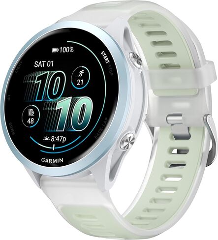 VeveXiao 20mm Jelly Silicone Watch Band Compatible with Garmin Forerunner 570 42mm/Forerunner 165/Vivoactive 6/Vivoactive 5 Band, Silicone Replacement Strap for Venu Sq 2/Approach S50/S44 Strap in Saudi Arabia