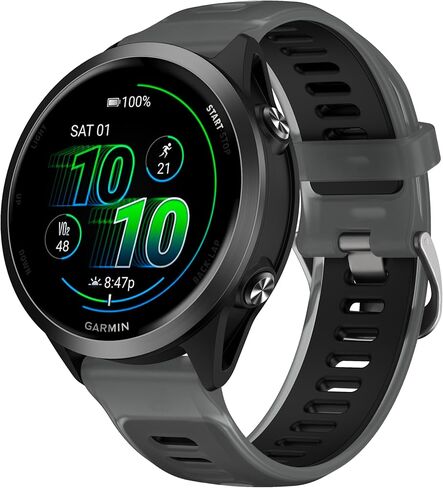 VeveXiao 20mm Jelly Silicone Watch Band Compatible with Garmin Forerunner 570 42mm/Forerunner 165/Vivoactive 6/Vivoactive 5 Band, Silicone Replacement Strap for Venu Sq 2/Approach S50/S44 Strap in Saudi Arabia