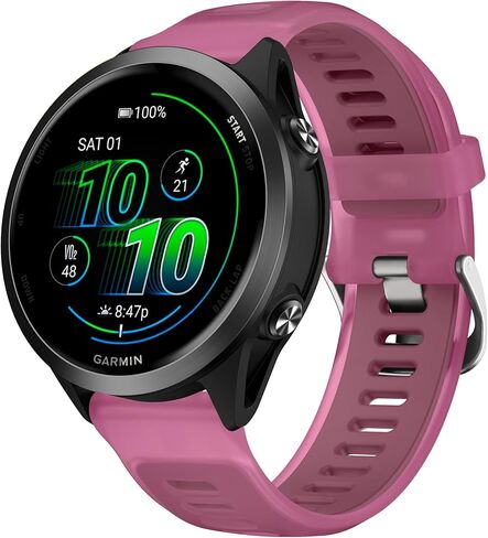 VeveXiao 20mm Jelly Silicone Watch Band Compatible with Garmin Forerunner 570 42mm/Forerunner 165/Vivoactive 6/Vivoactive 5 Band, Silicone Replacement Strap for Venu Sq 2/Approach S50/S44 Strap in Saudi Arabia