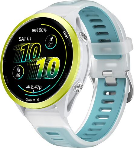 VeveXiao 20mm Jelly Silicone Watch Band Compatible with Garmin Forerunner 570 42mm/Forerunner 165/Vivoactive 6/Vivoactive 5 Band, Silicone Replacement Strap for Venu Sq 2/Approach S50/S44 Strap in Saudi Arabia