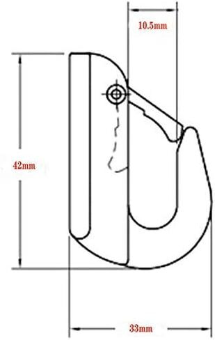 JY-Marine Spring Fender Snap Hook من الفولاذ المقاوم للصدأ 316 Marine Grade Fending Hook قارب السفينة الأجهزة 40 مم طول، حزمة من 2 in Kuwait