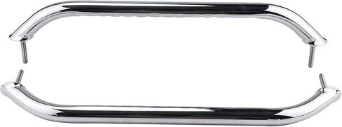 NovelBee 2pcs 19.5 "مقبض قارب، مصقول الفولاذ المقاوم للصدأ شريط الإمساك مع قبضة الإصبع، الثقيلة سطح السفينة مقبض مقبض الباب سحب لليخوت البحرية RV in Saudi Arabia