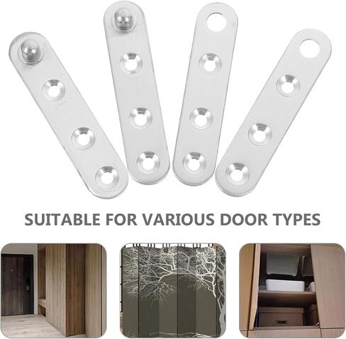 10pcs 360 Degree Rotating Stainless Steel Hidden Door Pivot Hinges Medium Size Concealed Heavy Duty Folding Hinges for Interior and Gate Doors in Saudi Arabia