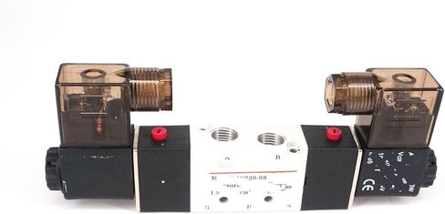 1/4" BSPT 4V220-08 12V/24V/110V/220V 5-Way 2-Position Pneumatic Solenoid Valve(AC380V) in Saudi Arabia