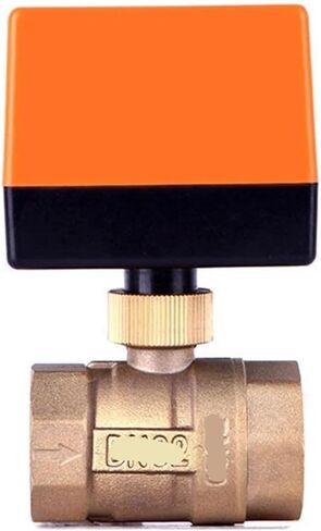 صمام كروي ملولب DN32 نحاسي AC220V مع مشغل مناسب للمياه والغاز والنفط (12VDC) in Saudi Arabia