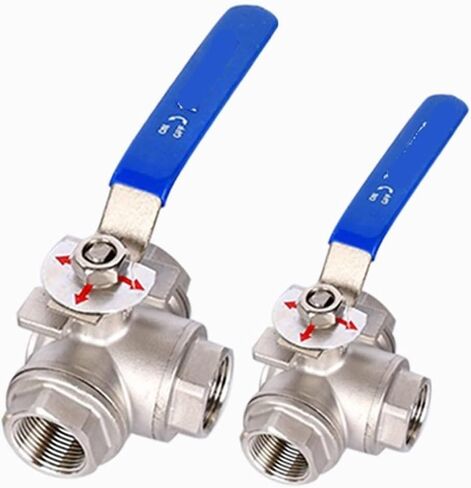 1 Pcs 1/2" 3/4" 1" 1-1/4" 1-1/2" 2" Stainless Steel Three-Way Ball Valve L Type T Type 304 Internal Thread Manual Valve(1,L Type) in Saudi Arabia