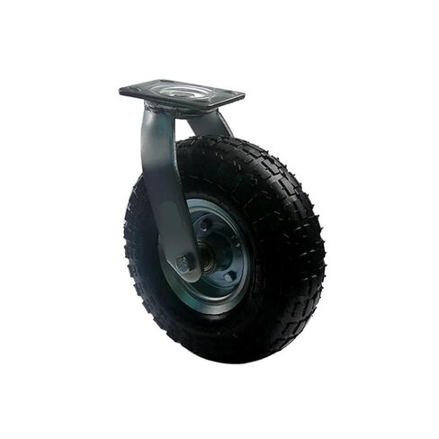 1 piece Heavy Duty Caster 10 inch Inflatable Rubber Wheel Hotel Luggage Wheel Stainless Steel Trolley Caster Swivel Wheel(10-inch-A-Active) in Saudi Arabia