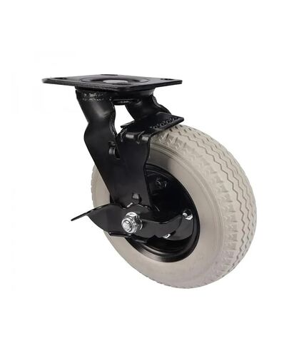 1 piece Heavy Duty Caster 8 inch Foam Wheel Polyurethane Hand Truck Solid Industrial(Electrophoresis-Dire) in Saudi Arabia