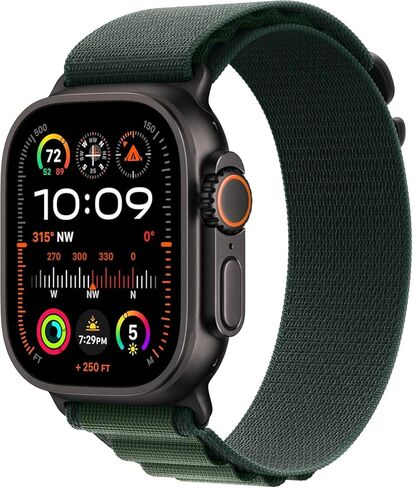 Apple Watch Ultra 2 [GPS + Cellular, 49mm] - Titanium Case with Orange Ocean Band, One Size (Renewed Premium) in Saudi Arabia
