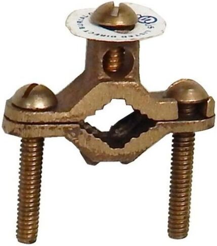90631 Ground Pipe Clamp, For Rebar and Direct Burial, 1/2-1" Water Pipe Range, 2-10 Wire Range, 1/4-20 Screw Thread, 5-Pack in Saudi Arabia