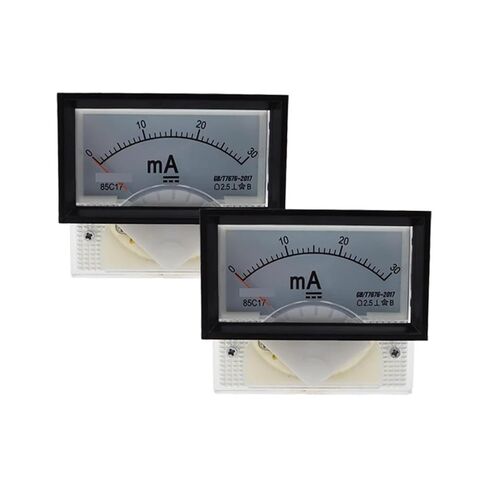 85C17mA DC Milliampere Meter Pointer Panel Ammeter 1mA-500mA Optional Square 70 * 40mm with Black Border 1Pcs(10mA) in Saudi Arabia