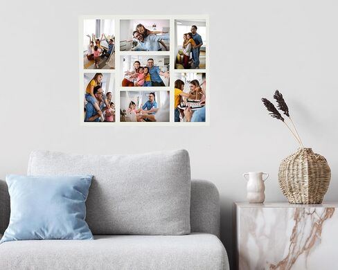 Benhurb 4x6 Picture Frames Collage Wall Decor, Multiple Photo Collage Frames, Mounting or Tabletop Display, 7-Opening for 4 x 6 Picture Frames for Home Living Room Family Gifts (Black) in Saudi Arabia