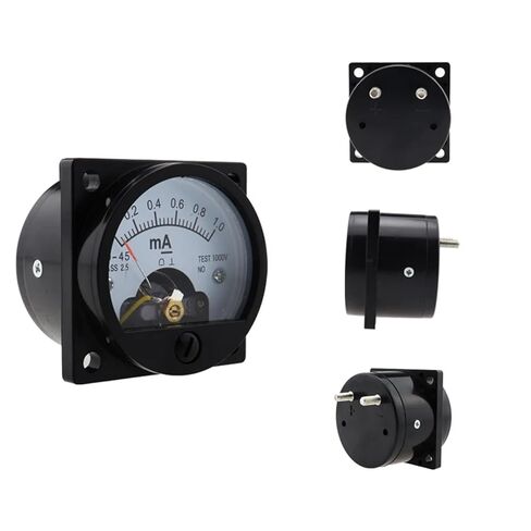 DC 0-100mA Ammeter SO-45 Class Round Analog Panel Meter Black 0-10mA 1Pcs(400MA) in Saudi Arabia