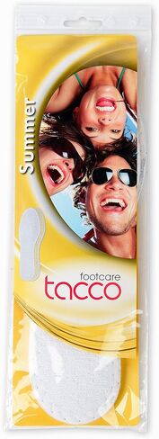Tacco Summer, Shoe Insoles Inserts Perfect for Barefoot Shoes, Fluffy Terry Cloth and Charcoal Odor Control, Hand-Washable, Men Women (38 EUR/US L7) in Saudi Arabia