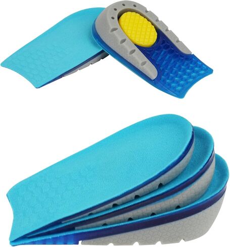 نعال زيادة الارتفاع من AOMIG مقاس 1.5 سم للجنسين، حشوات رفع الكعب غير المرئية نصف زيادة في رفع الأحذية، نعال أحذية مرنة مرنة قابلة للتنفس، وسادات للكعب ممتصة للصدمات، وسادات عالية للرجال والنساء، أزرق in Kuwait