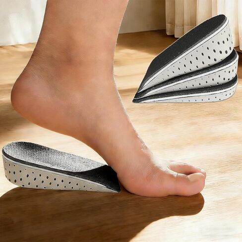 1 Pair Breathable Memory Foam Insoles Lifts, Heel Cups Support Orthotic Protector Inserts, Height Increase Shock Absorbing Cushion (3.3cm Height) in Saudi Arabia