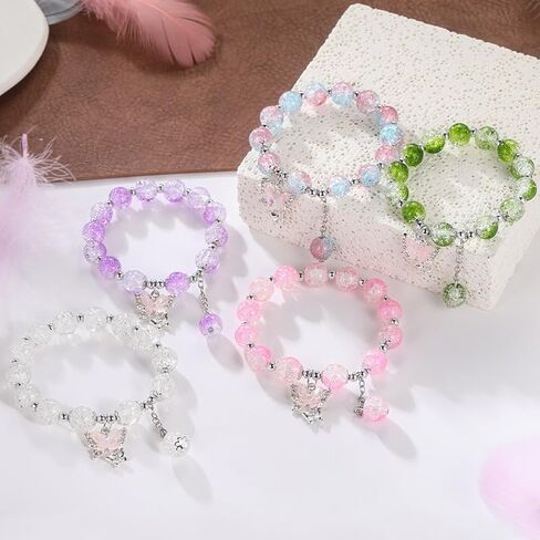 CSIYANJRY99 Always Believe in Yourself Butterfly Bracelet Cute Colored Beads Charm Bracelets Elastic Crystal Bead Bracelets for Women in Saudi Arabia