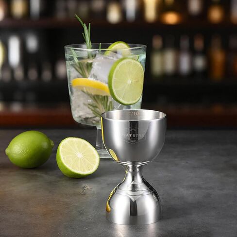 Stainless Steel Cocktail Jigger 2 Pack, Commercial Bar Tool for Restaurant, Bar, Pub & Catering, Bulk 1oz 2oz Double Sided Bell Jigger with Measurements, Professional Bartender Measuring Cup in Saudi Arabia