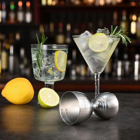 Stainless Steel Cocktail Jigger 2 Pack, Commercial Bar Tool for Restaurant, Bar, Pub & Catering, Bulk 1oz 2oz Double Sided Bell Jigger with Measurements, Professional Bartender Measuring Cup in Saudi Arabia