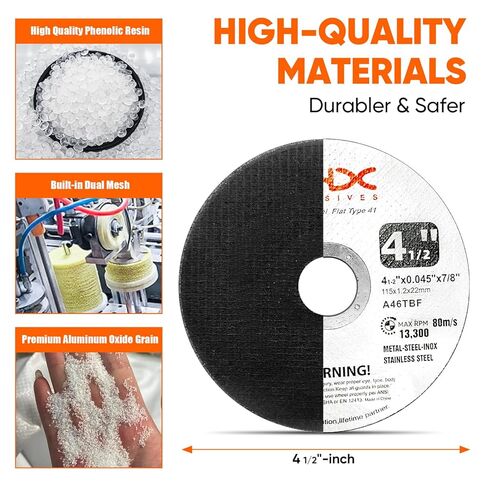 4 1/2 Inch Cut Off Wheel，4-1/2" x .045" x 7/8" Long-Lasting Thin Cutting Wheel,Metal and Stainless Steel Fast Cutting Disc for Die Grinders-60 Pack in Saudi Arabia