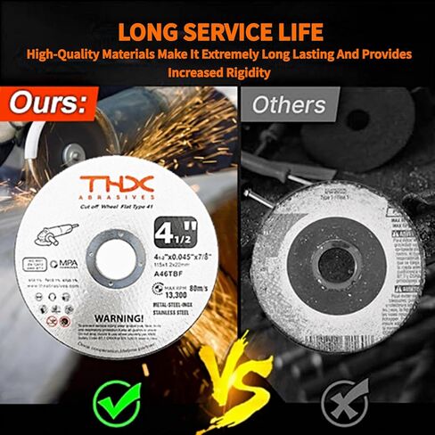 4 1/2 Inch Cut Off Wheel，4-1/2" x .045" x 7/8" Long-Lasting Thin Cutting Wheel,Metal and Stainless Steel Fast Cutting Disc for Die Grinders-60 Pack in Saudi Arabia