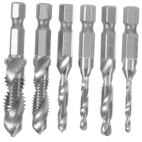 NUOBESTY 1Set Multi Functional Tapered Tap and Drill Bit for Drilling Thread Tapping and Chamfering Lightweight Easy to Use Various Diameters High Efficiency in Saudi Arabia