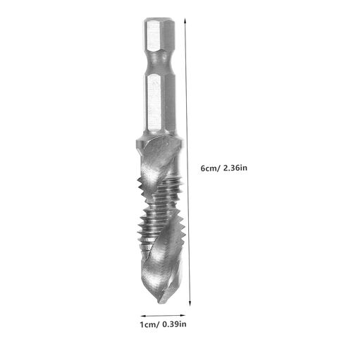 NUOBESTY 1Set Multi Functional Tapered Tap and Drill Bit for Drilling Thread Tapping and Chamfering Lightweight Easy to Use Various Diameters High Efficiency in Saudi Arabia