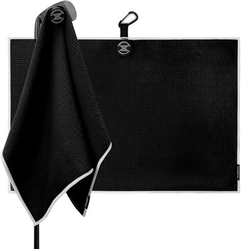 Magnetic Golf Towel with Clip - Industrial Strength Magnet for Strong Hold to Golf Bags, Carts & Clubs Golf Accessories, Absorbent Microfiber Waffle Design(16"*24") in Saudi Arabia