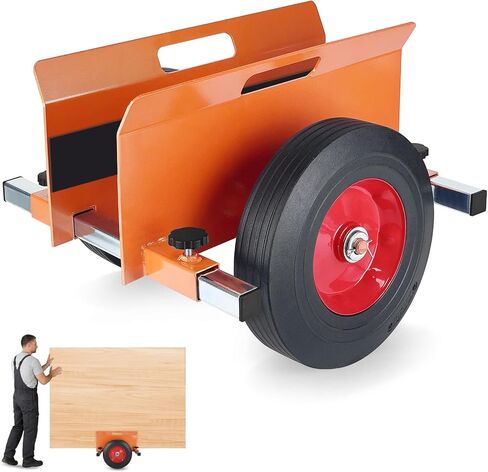 Panel Dolly Drywall Mover, Adjustable Clamp Cart with 10 Inch Rubber Wheels, 1100 LBS Load Capacity, Ideal for Drywall Sheets, Doors, Mattress & Steel Panels, Warehouses in Kuwait
