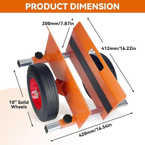 Panel Dolly Drywall Mover, Adjustable Clamp Cart with 10 Inch Rubber Wheels, 1100 LBS Load Capacity, Ideal for Drywall Sheets, Doors, Mattress & Steel Panels, Warehouses in Kuwait