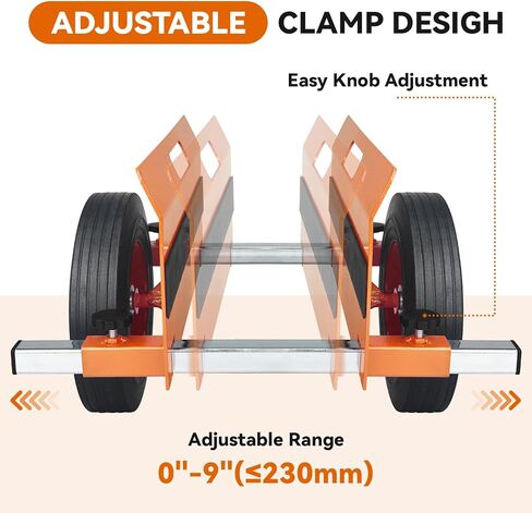 Panel Dolly Drywall Mover, Adjustable Clamp Cart with 10 Inch Rubber Wheels, 1100 LBS Load Capacity, Ideal for Drywall Sheets, Doors, Mattress & Steel Panels, Warehouses in Kuwait