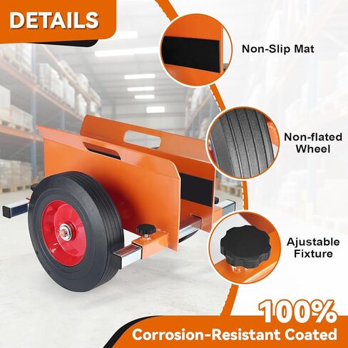 Panel Dolly Drywall Mover, Adjustable Clamp Cart with 10 Inch Rubber Wheels, 1100 LBS Load Capacity, Ideal for Drywall Sheets, Doors, Mattress & Steel Panels, Warehouses in Kuwait