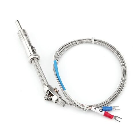 K E Type Compression Spring Thermocouple Temperature Probe Sensor 1-5m Shielded Wire 1Pcs(E Type 2M) in Saudi Arabia