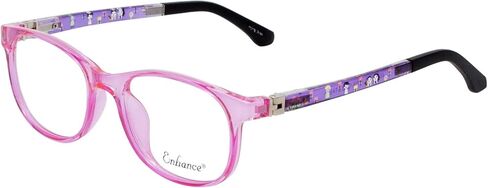 Calabria Enhance 4132 Kids Oval Blue Light Blocking Reading Glasses +0.75 Crystal Pink Purple Black Girls in Saudi Arabia