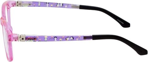 Calabria Enhance 4132 Kids Oval Blue Light Blocking Reading Glasses +0.75 Crystal Pink Purple Black Girls in Saudi Arabia